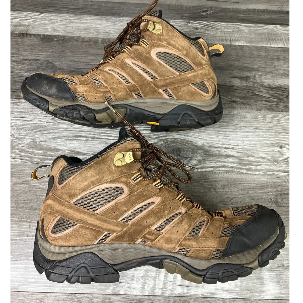 Merrell Moab 2 Mid WP Vibram Gorpcore Hiking Boots Mens 10.5 Earth J06051